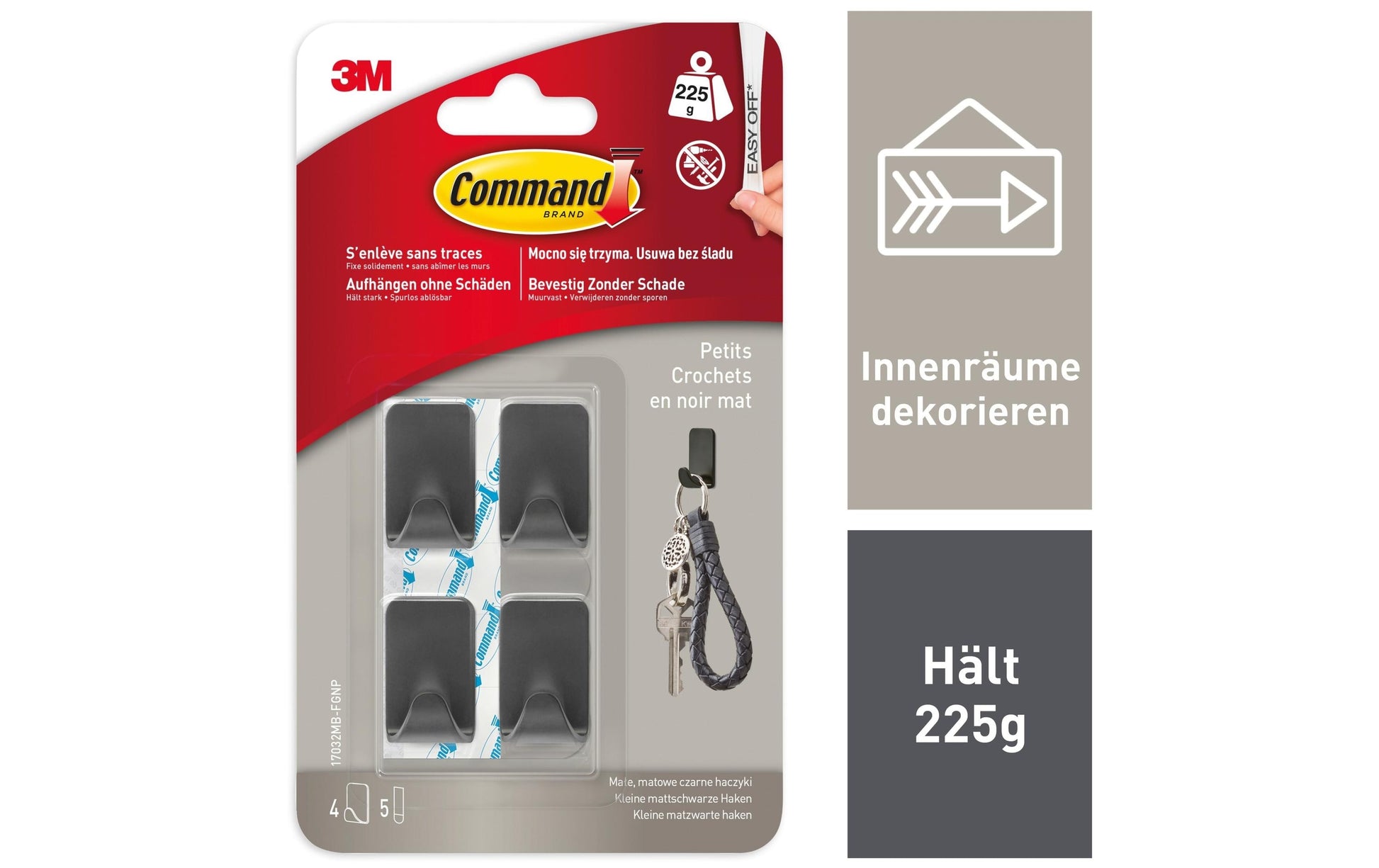 Command Haken – Metall – Schwarz (– 0,225 kg)