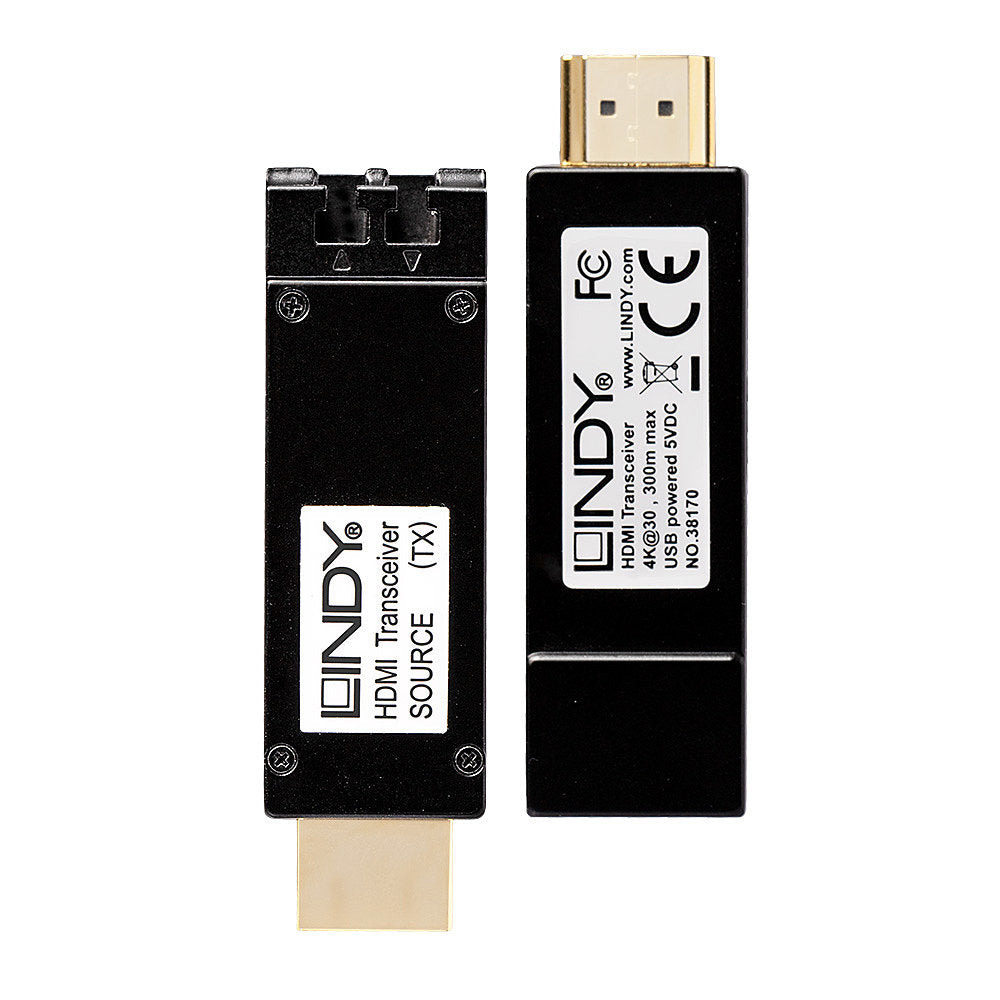 Lindy AV-Sender & -Empfänger – 4K UHD, 10,2 Gbit/s, 300 m – Schwarz