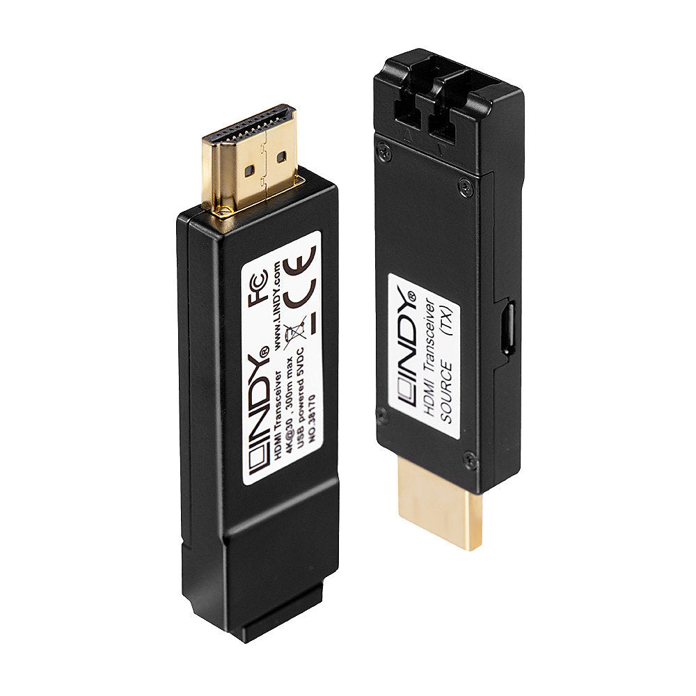 Lindy AV-Sender & -Empfänger – 4K UHD, 10,2 Gbit/s, 300 m – Schwarz