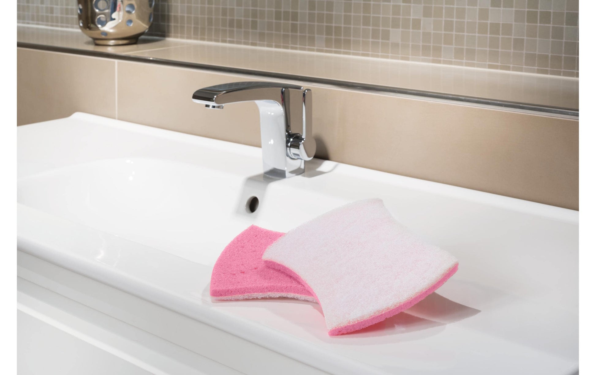 3M Spezialschwamm – Kunststoff, für Glas, 13,5 × 1,8 × 18,9 cm, Pink, 1 Stk.