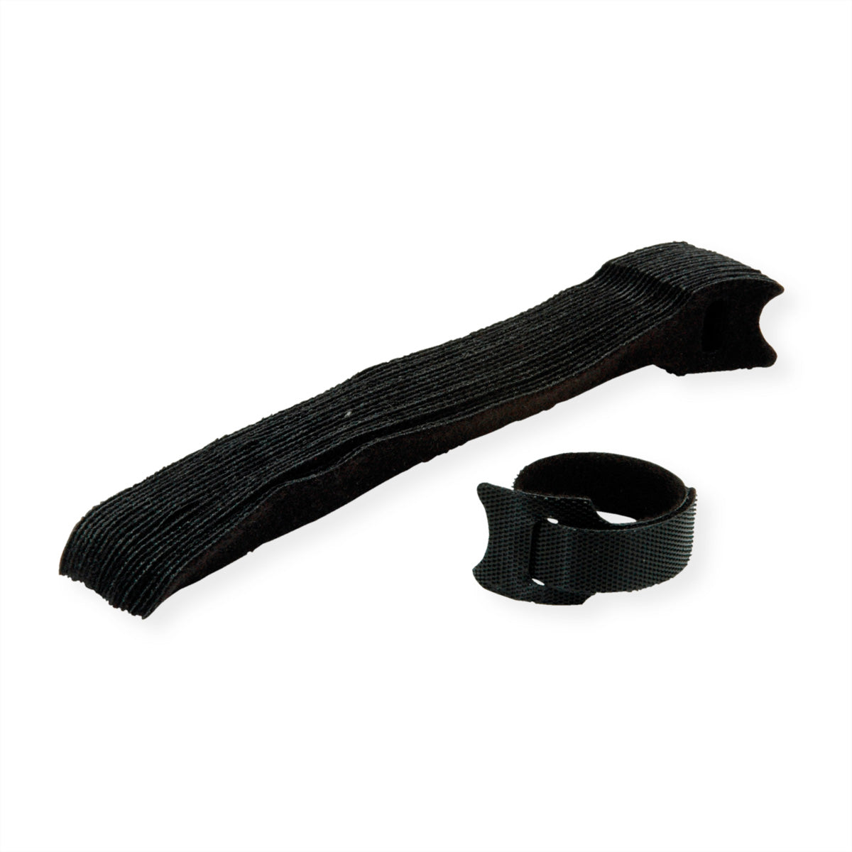 VALUE Klettkabelbinder, 15 cm × 20 mm, 20 Stk. – schwarz