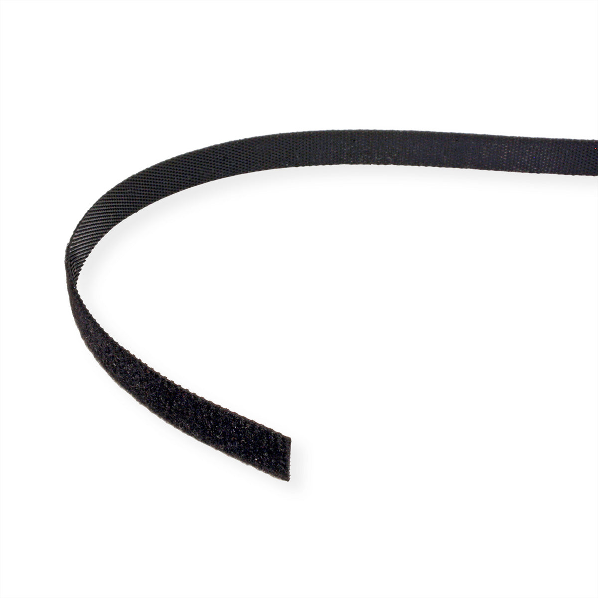 VALUE Klettband, 25 m, 10 mm – schwarz