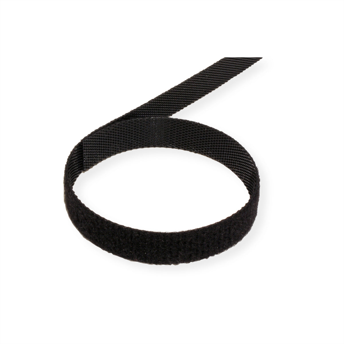 VALUE Klettband, 25 m, 10 mm – schwarz