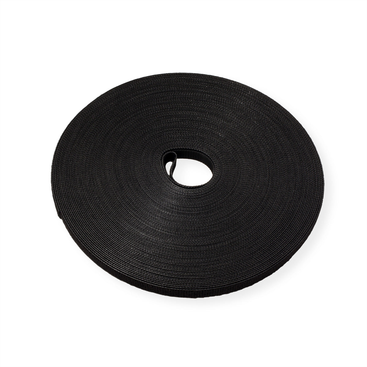 VALUE Klettband, 25 m, 10 mm – schwarz