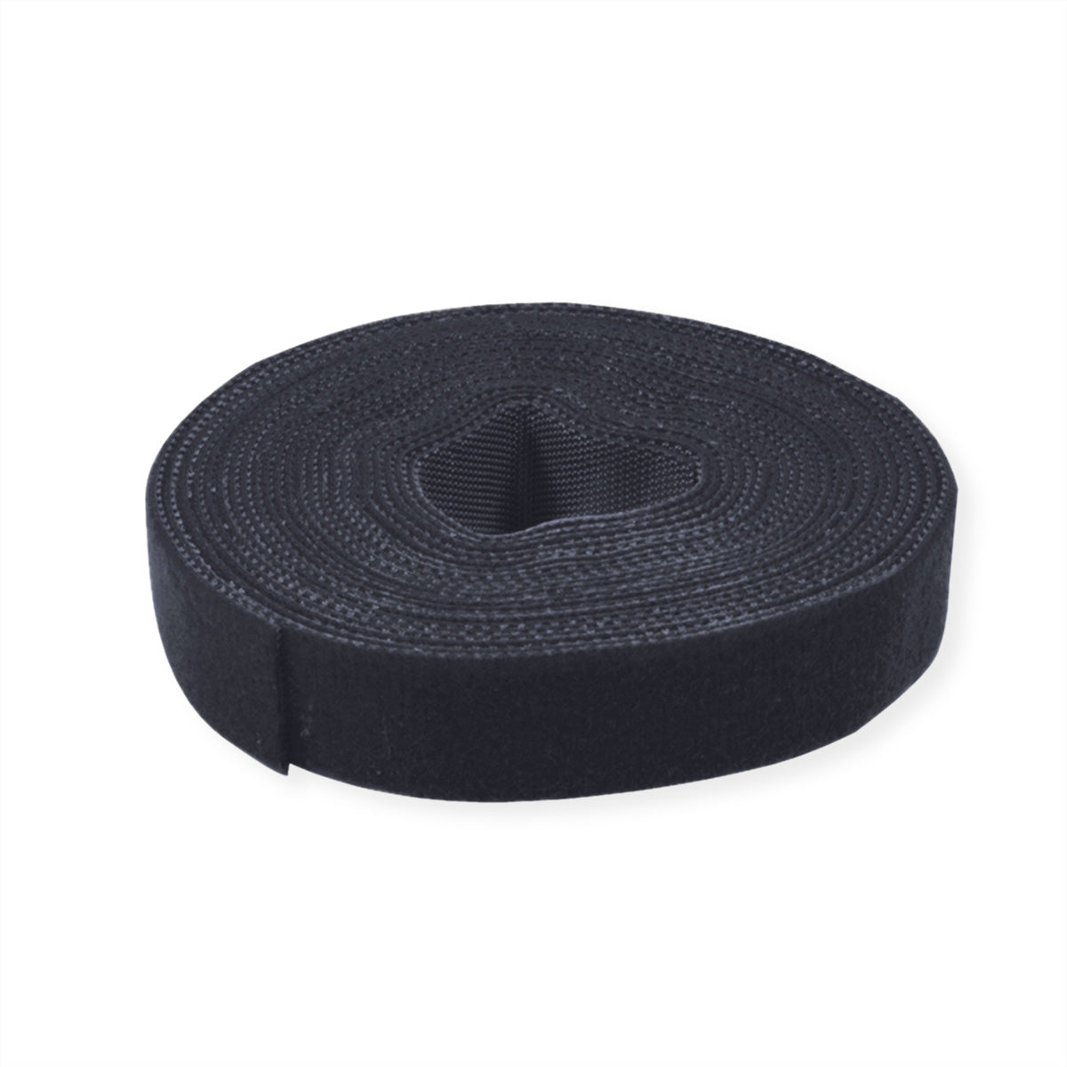 VALUE Klettband, 25 m, 10 mm – schwarz