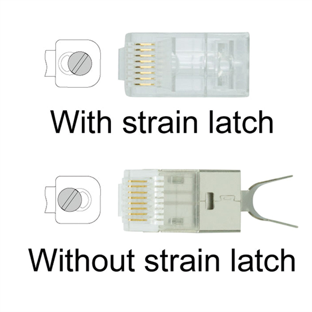 VALUE Crimpzange – Länge 190 mm – für RJ45-Stecker (mit/ohne Schirmanschluss)