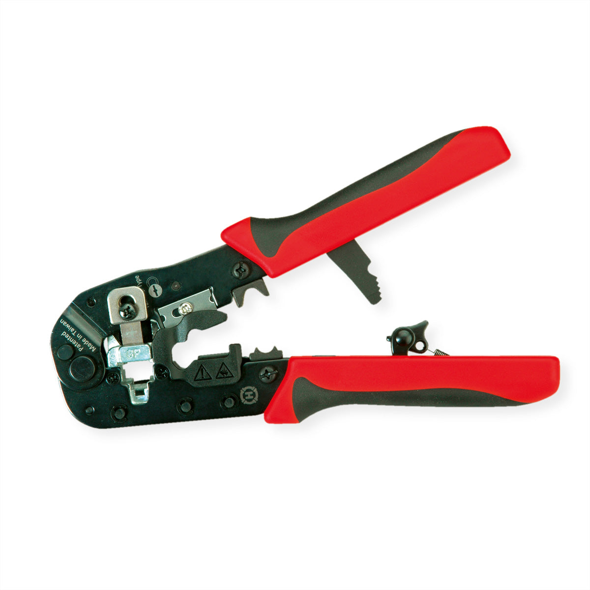 VALUE Crimpzange – Länge 190 mm – für RJ45-Stecker (mit/ohne Schirmanschluss)