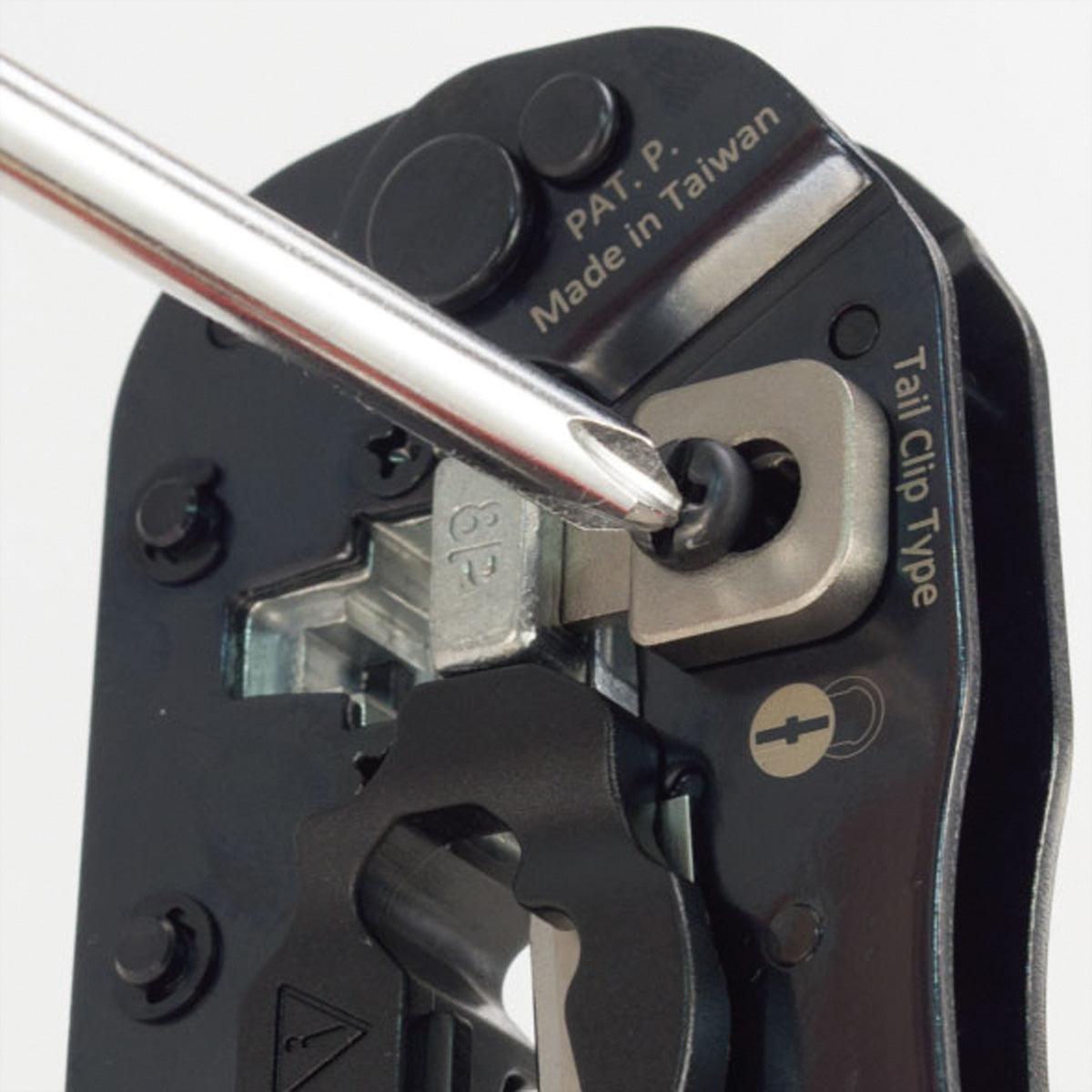 VALUE Crimpzange – Länge 190 mm – für RJ45-Stecker (mit/ohne Schirmanschluss)