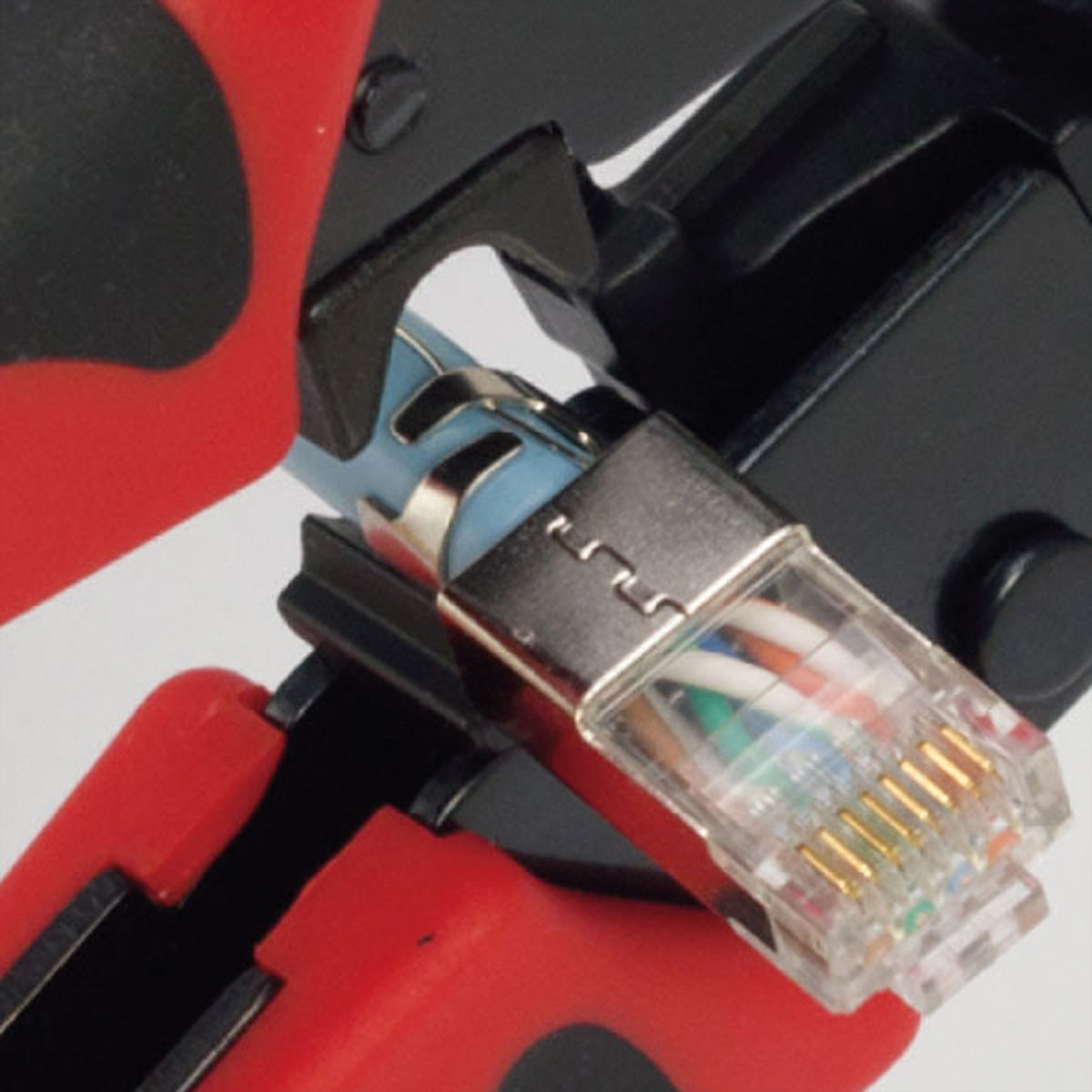 VALUE Crimpzange – Länge 190 mm – für RJ45-Stecker (mit/ohne Schirmanschluss)