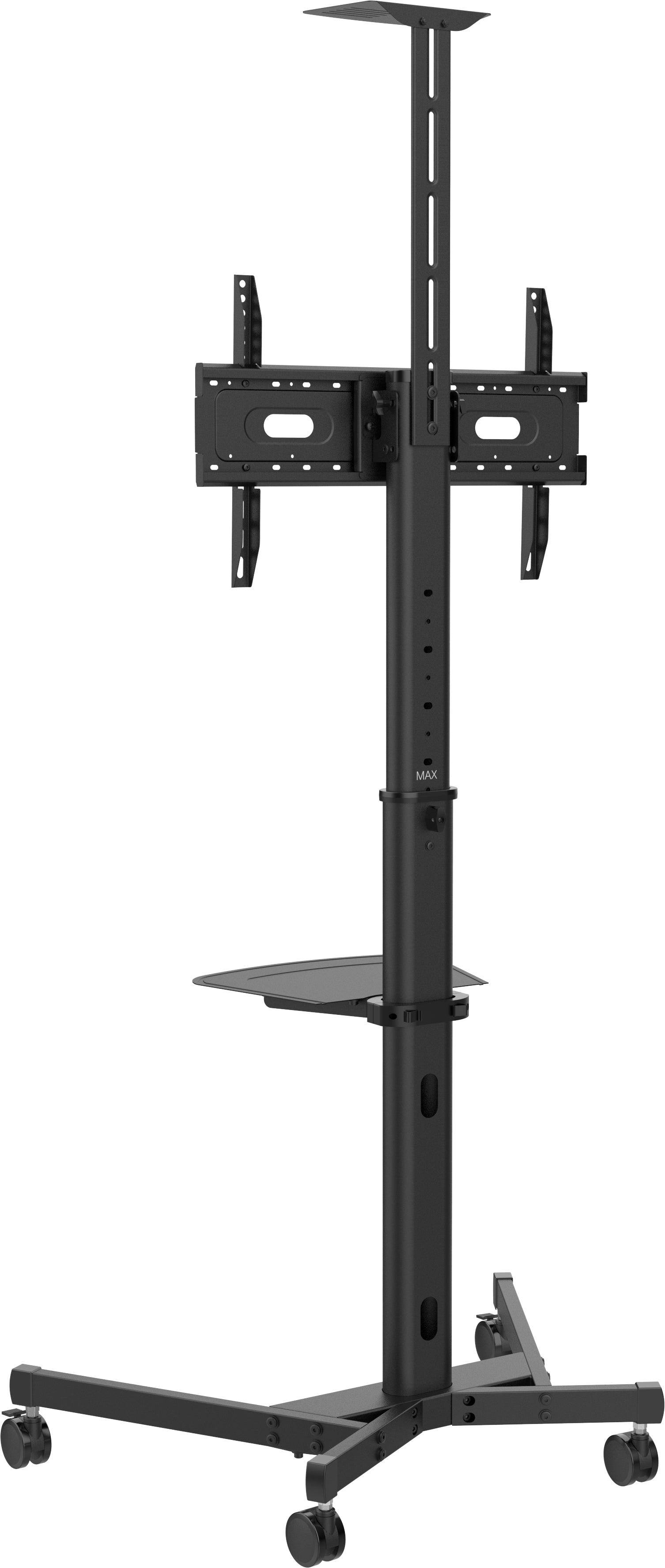 Vision TV-Wagen – 31–80" – VESA 200×200–600×400 – bis 50 kg, Höhenverstellbar, mit Rollen – VFM-F19