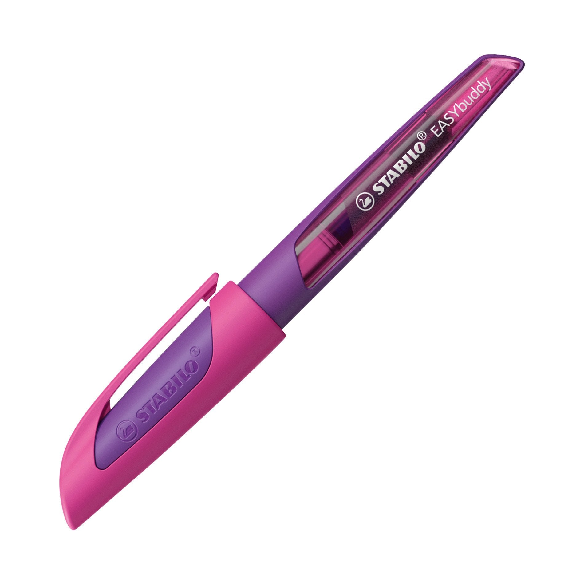STABILO EASYbuddy – Federspitze M – für Rechts- & Linkshänder – Lila/Magenta, Blau – Patronen