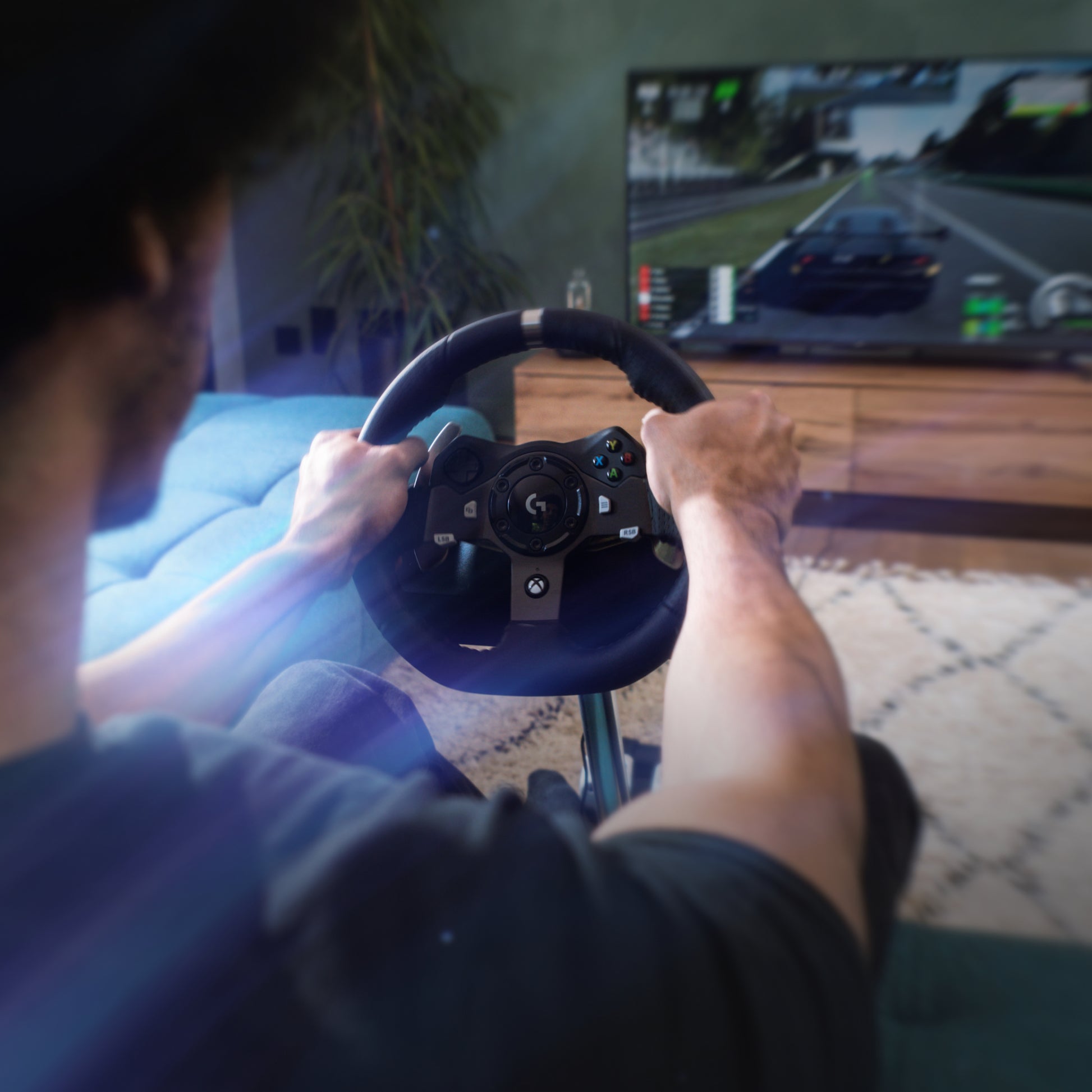 Logitech G G920 Driving Force – Lenkrad + Pedale – Kabelgebunden (USB‑A), Kraft-Rückmeldung, Schwarz