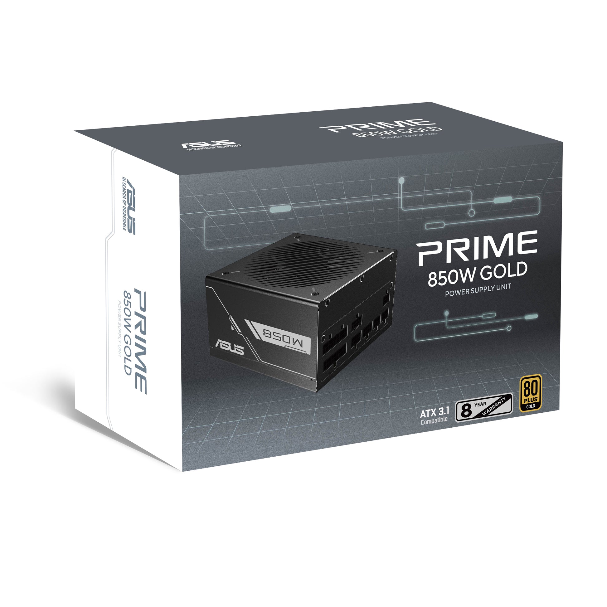 ASUS Prime 850G ATX-Netzteil 850 W 80 PLUS Gold – vollmodular, ATX 3.1