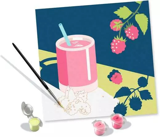 Ravensburger CreArt – Bastelset – Himbeer-Mocktail – 20 × 20 cm – ab 12 Jahren