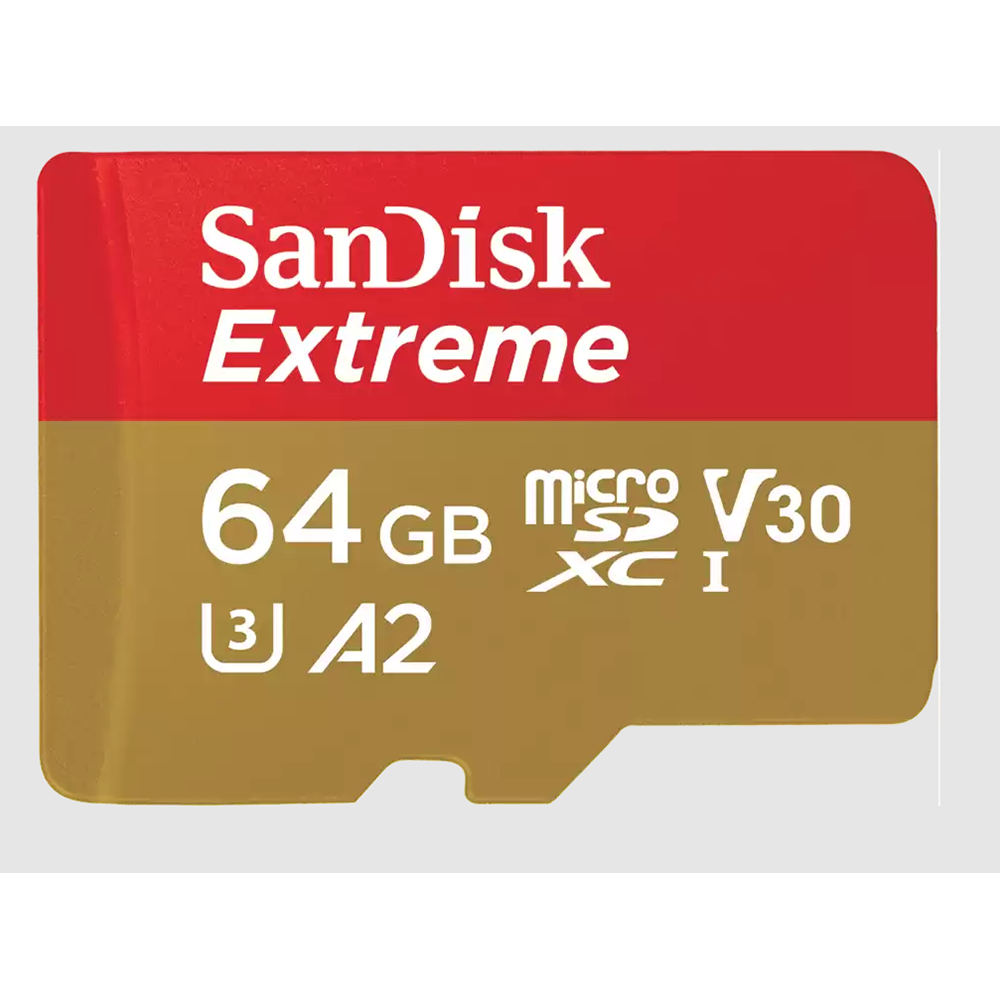 SanDisk Extreme microSDXC Speichergerät – 64 GB, inkl. SD-Adapter, 170/80 MB/s