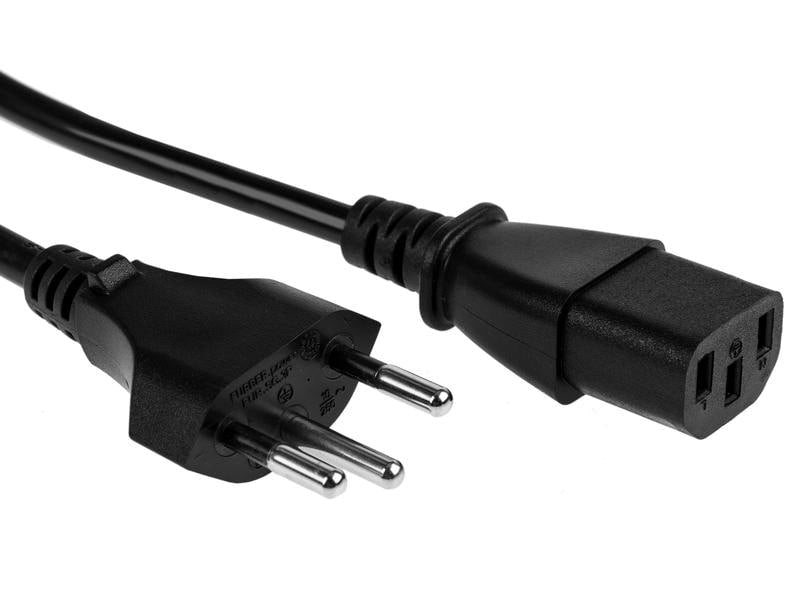 Furber. Netzkabel – T12–IEC C13, 5 m, 230 V/10 A, Schwarz