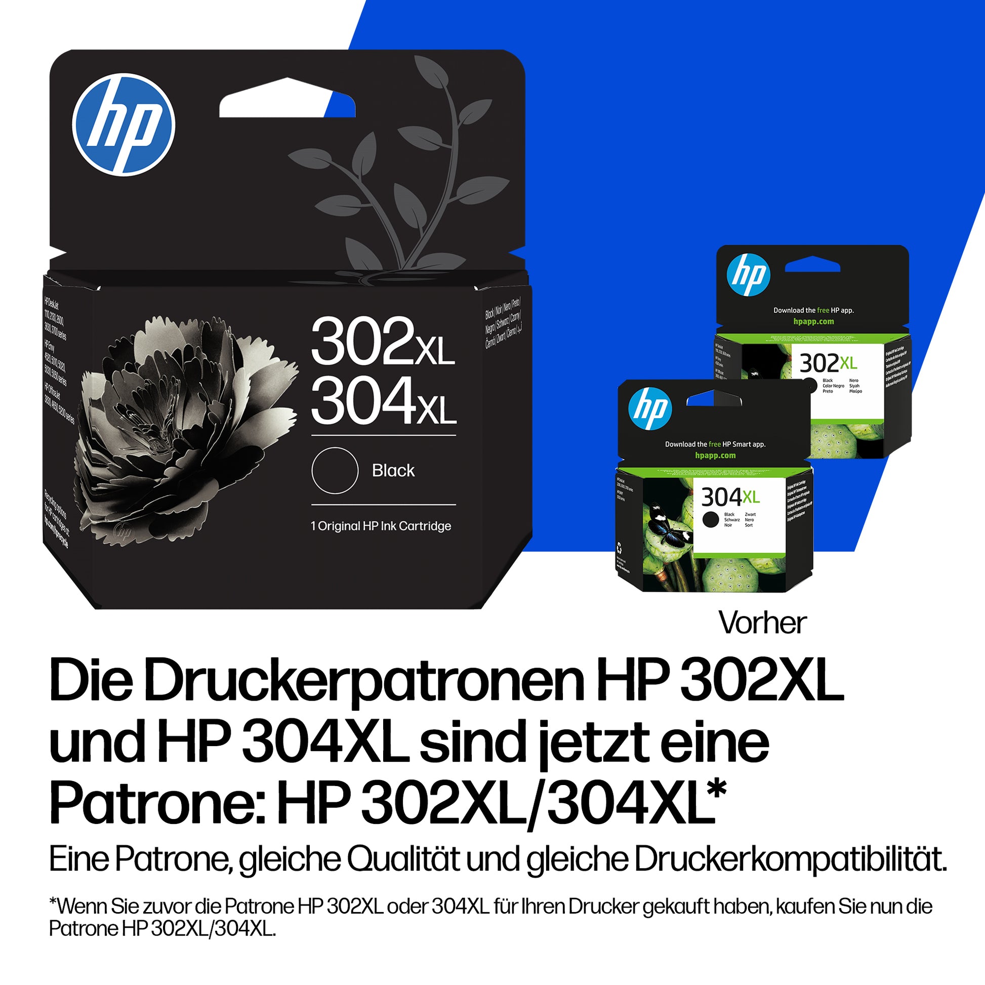 HP 302/304 Schwarz Tintenpatrone (Original) – 120 Seiten – für DeskJet, Envy, OfficeJet