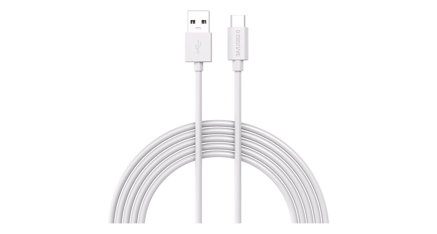LMP USB-A auf USB-C Kabel – USB 2.0 (480 Mbit/s) – 1 m – PD 36 W – TPE-Mantel – Weiss