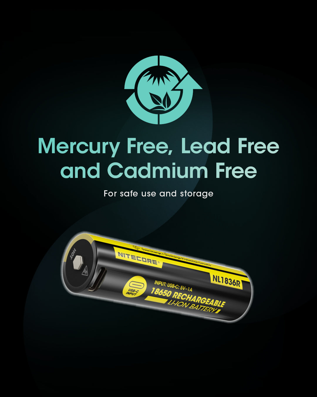 Nitecore 18650 Akku, Li-Ion, 3600 mAh, 3,6 V – 1 Stk.