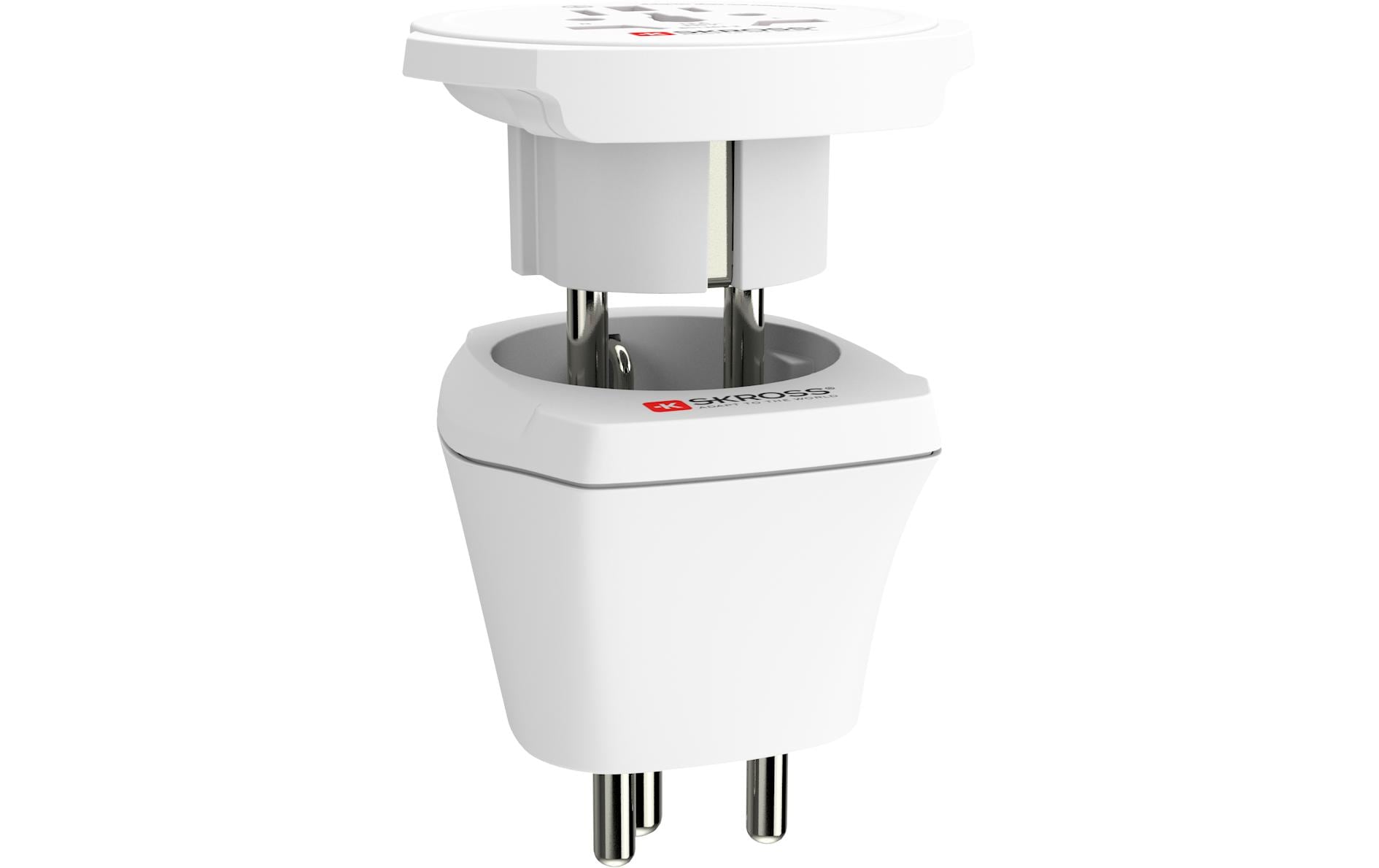 SKROSS Combo Reiseadapter Welt zu Indien – 3-polig (geerdet), 108 g