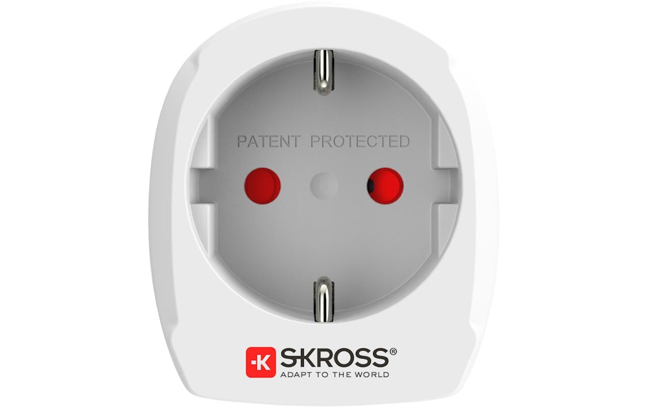 SKROSS Combo Reiseadapter Welt zu Indien – 3-polig (geerdet), 108 g