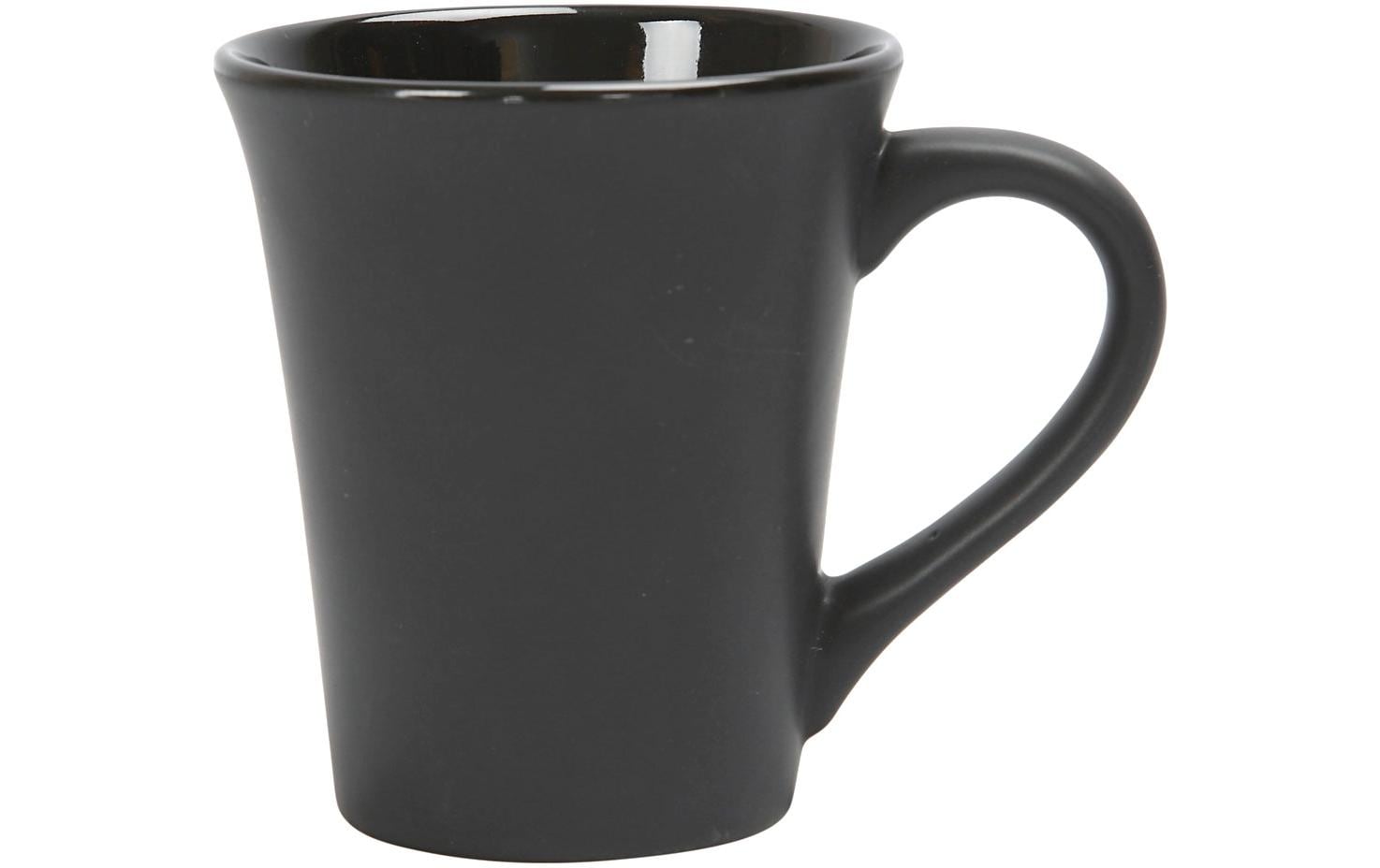 Creativ Company Becher – Ø 8,7 cm, H 10,0 cm, Porzellan, Schwarz
