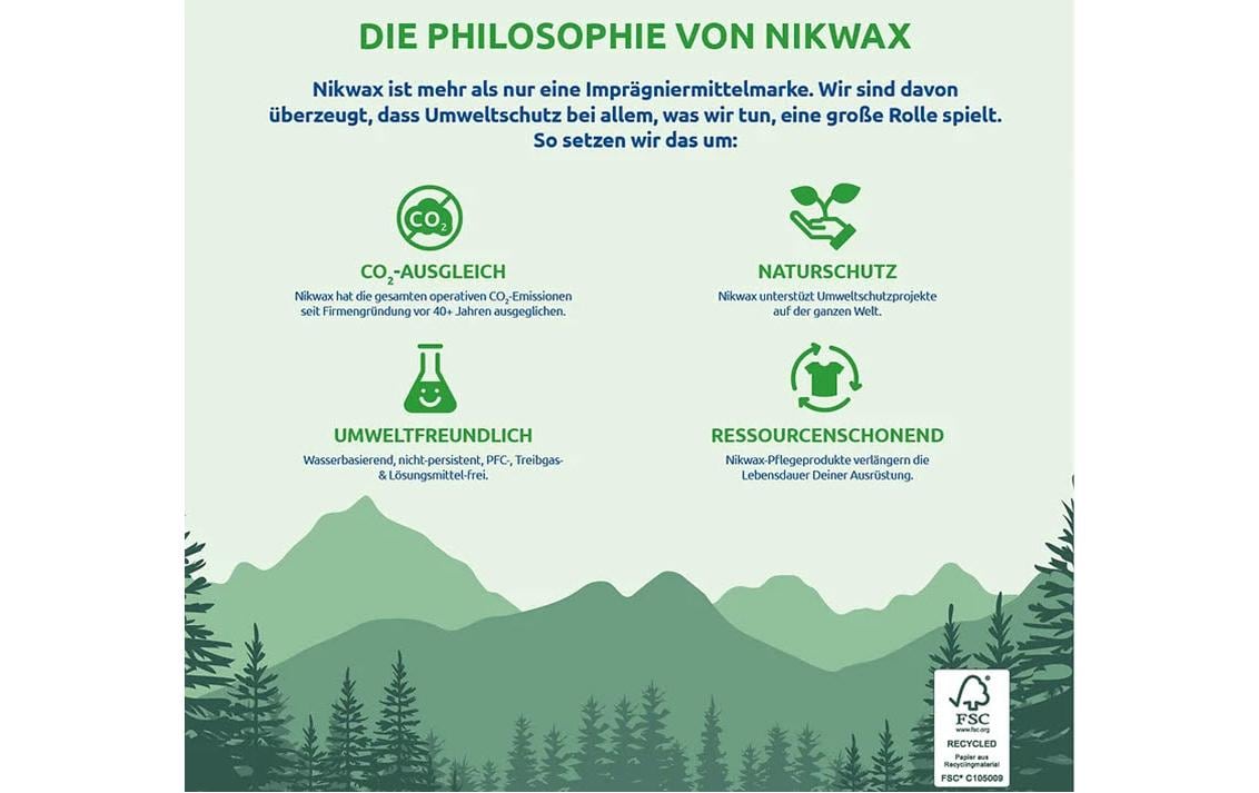 Nikwax Spezialwaschmittel für Kunstfasern & Maschinenwäsche – flüssig – 300 ml – biologisch abbaubar