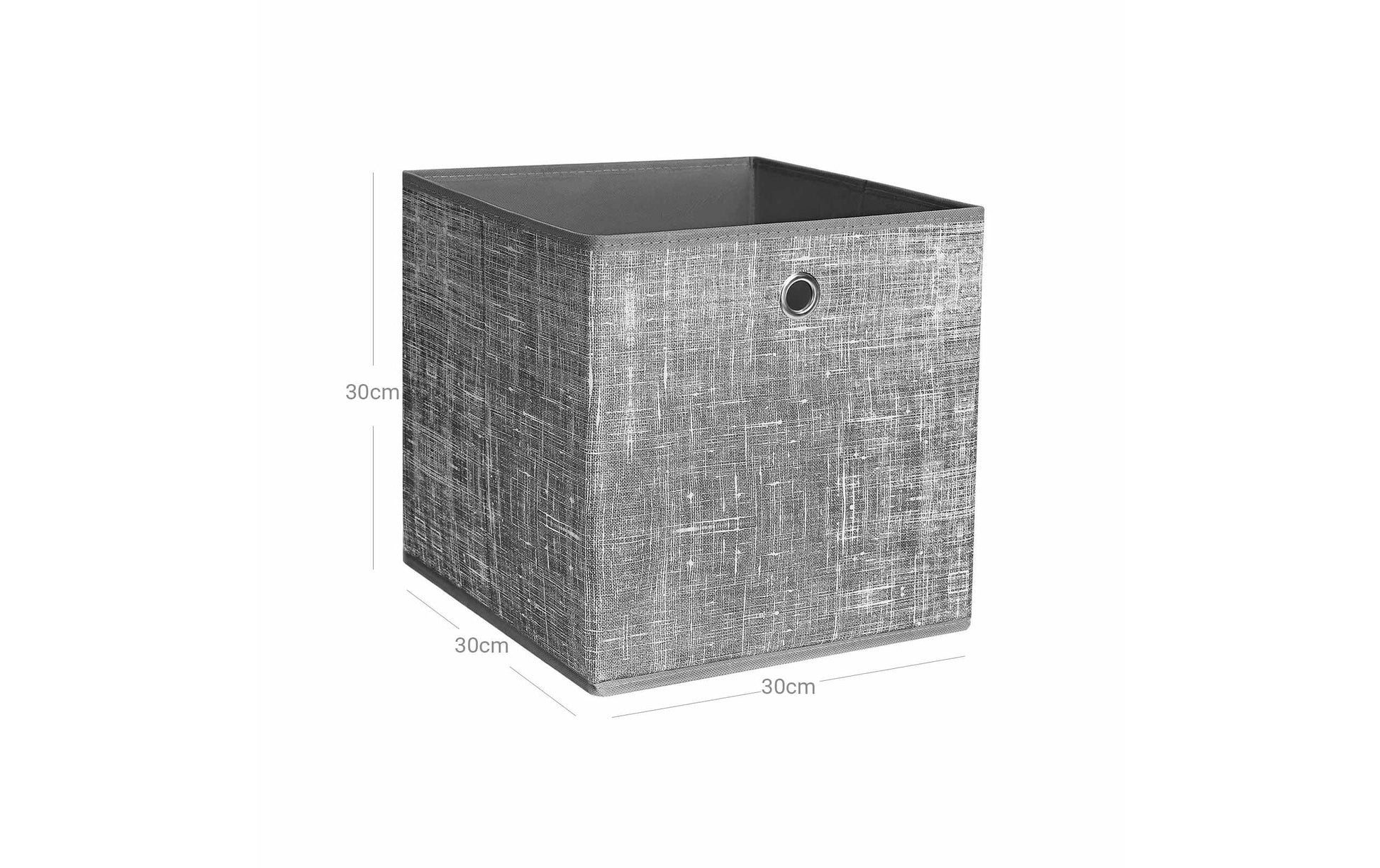 Songmics Klappbox – faltbar – Textil – grau – 300 × 300 × 300 mm – 6 Stück