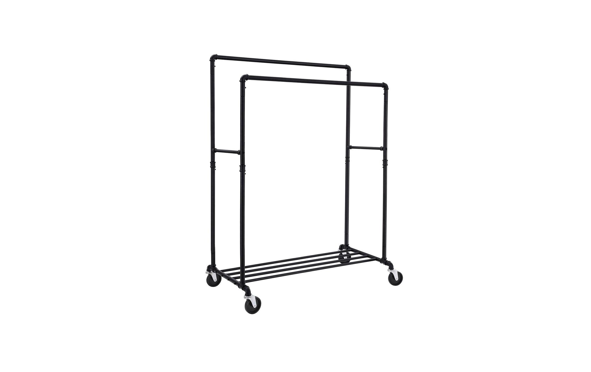 Songmics Garderobenständer – Stahl, Schwarz, 100 × 59 × 146 cm