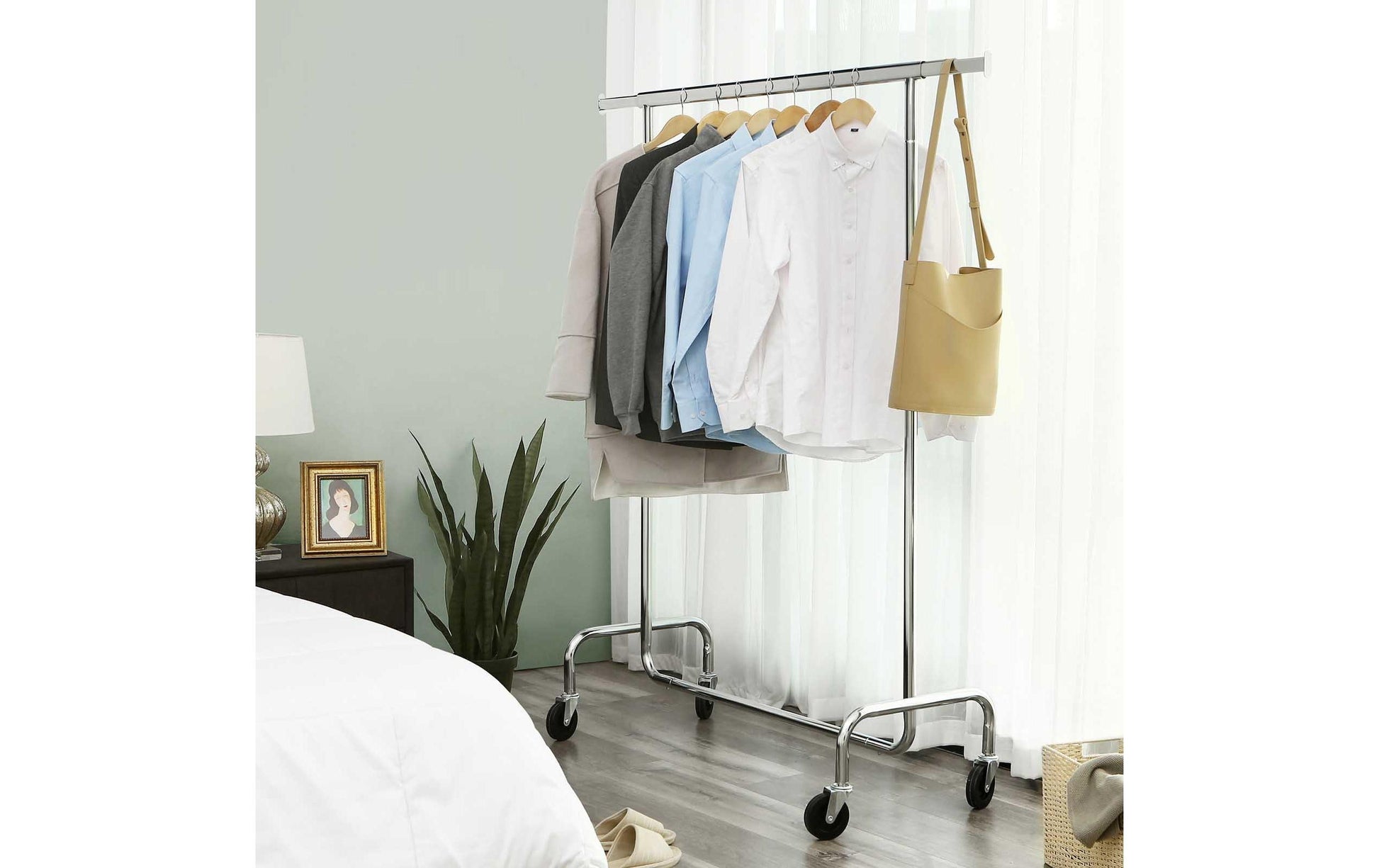 Songmics HSR11S Garderobenständer – Metall – Silber – 1'600 mm