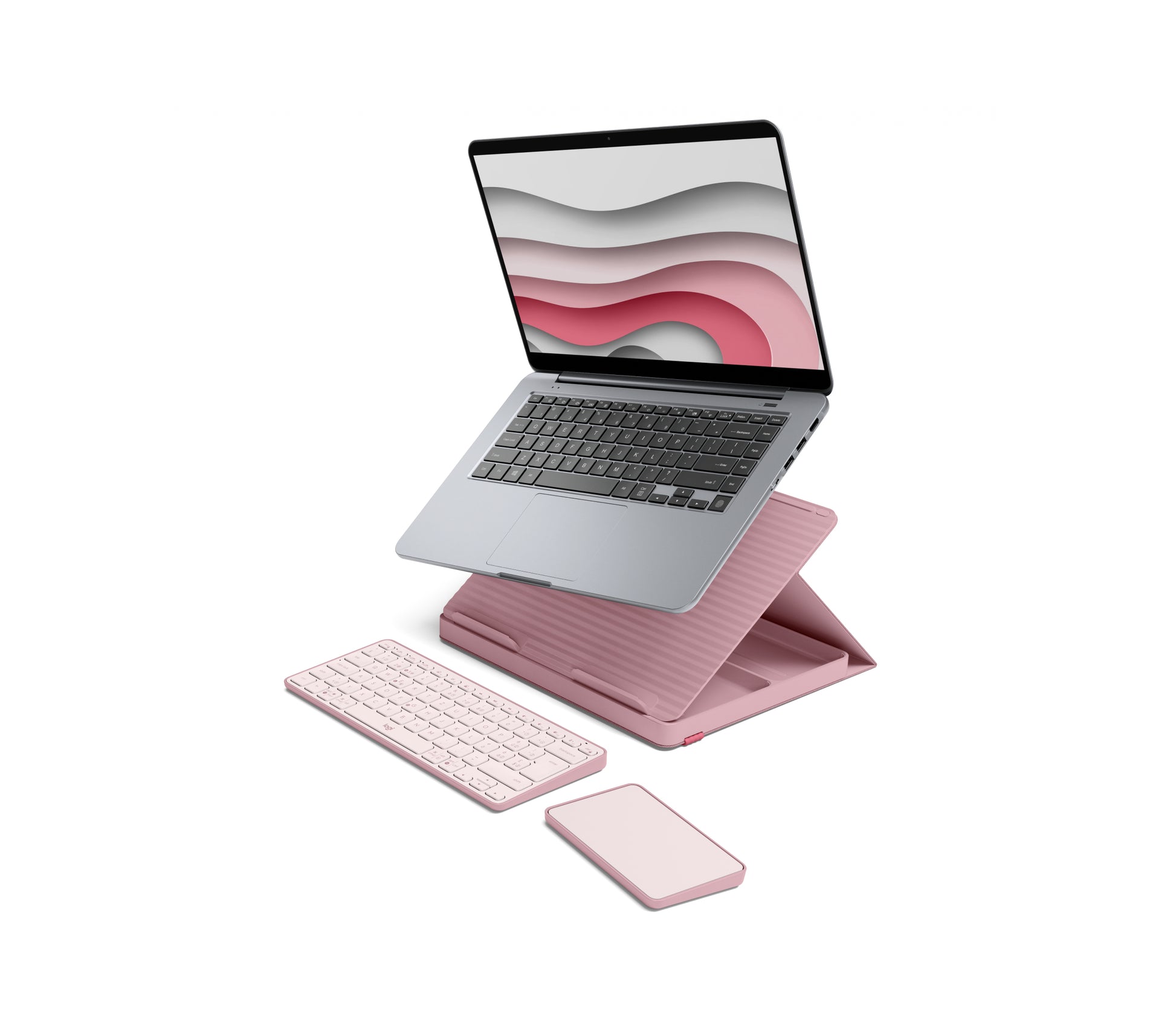 Logitech Casa Laptop-Ständer – für Notebooks bis 17", bis 7,5 kg – Hellrosa