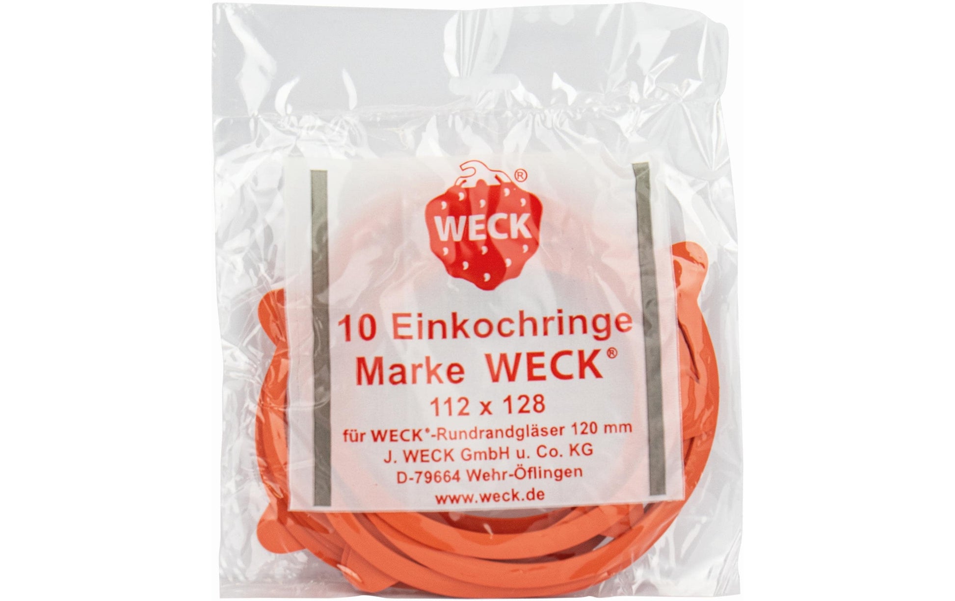 Weck Gummiringe 10 Stk., Ø 12 cm, Naturkautschuk, Rot