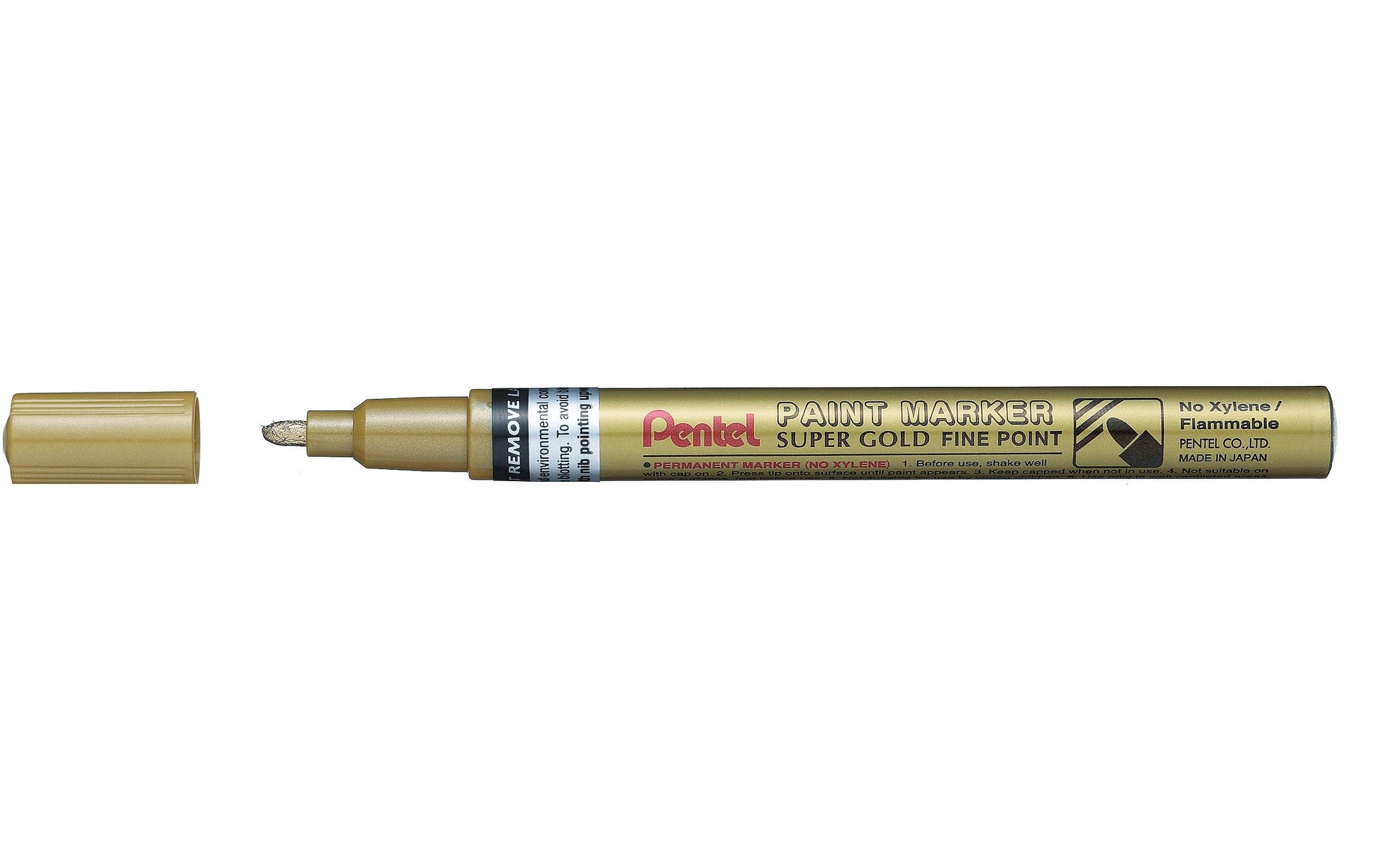 Pentel MSP10 Paint Marker – Rundspitze 2,9 mm – Gold – 12er-Pack