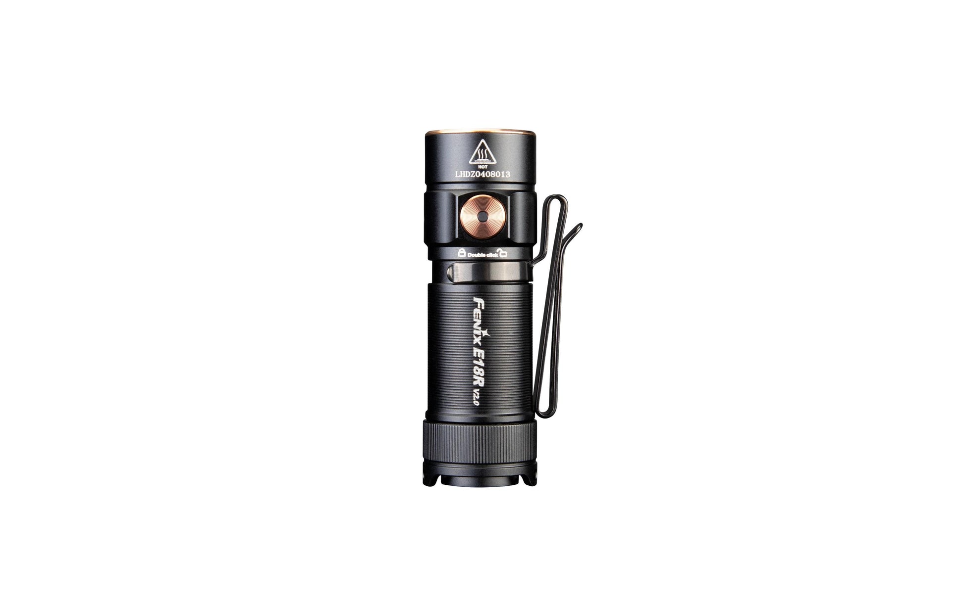 Fenix Taschenlampe E18R V2.0 – 1200 lm, 146 m, IP68, USB-C, 6 Modi – Schwarz