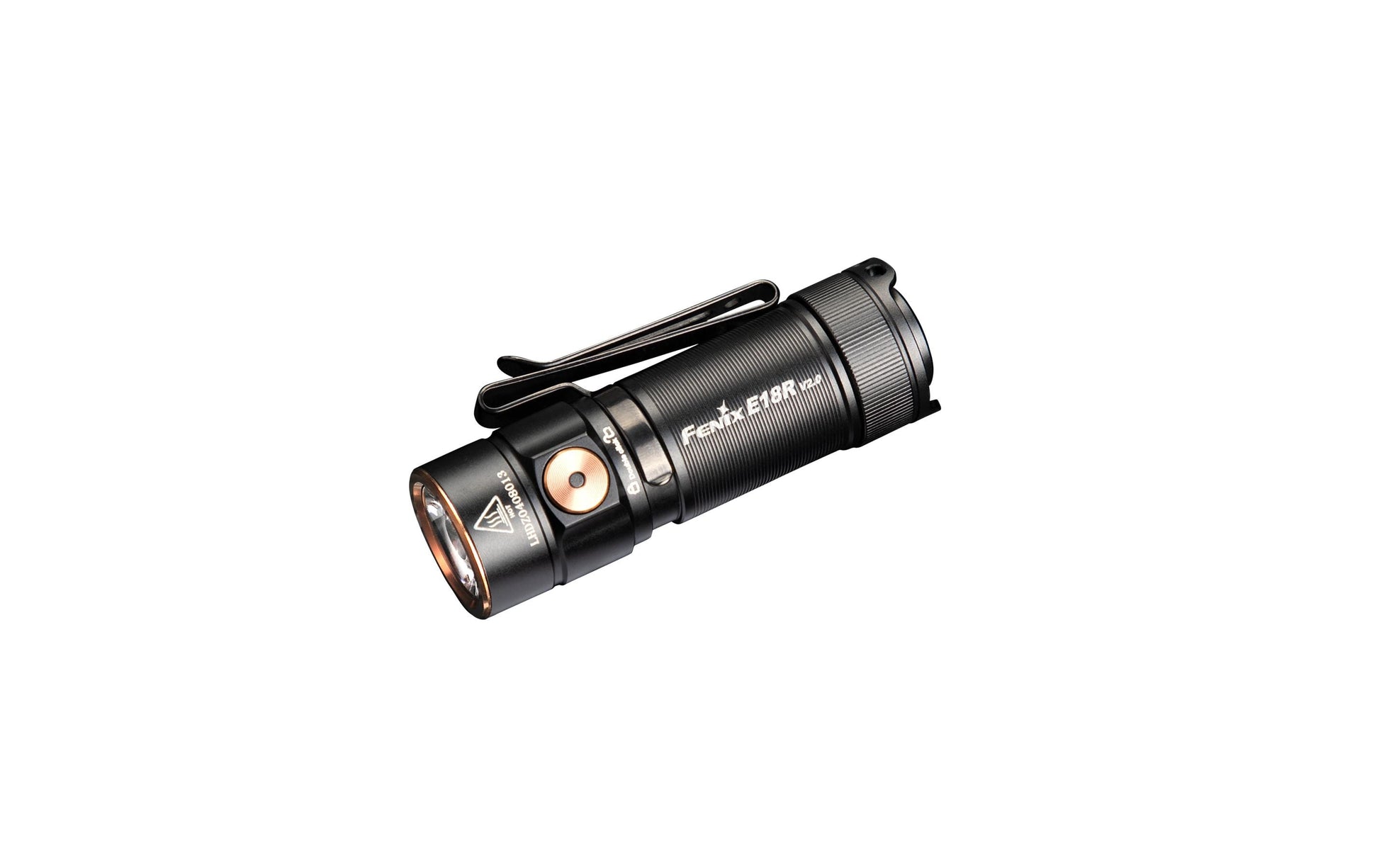 Fenix Taschenlampe E18R V2.0 – 1200 lm, 146 m, IP68, USB-C, 6 Modi – Schwarz