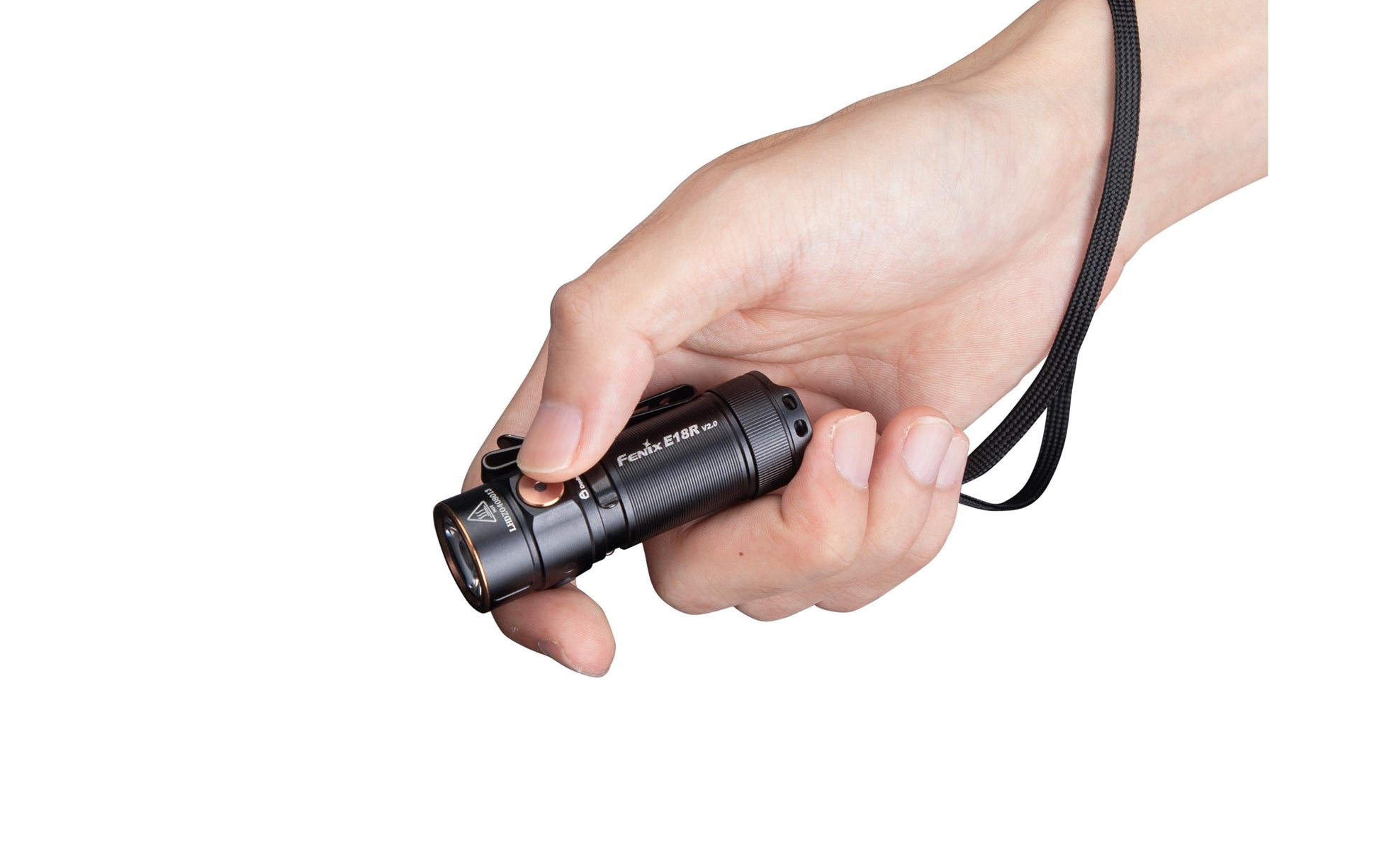 Fenix Taschenlampe E18R V2.0 – 1200 lm, 146 m, IP68, USB-C, 6 Modi – Schwarz