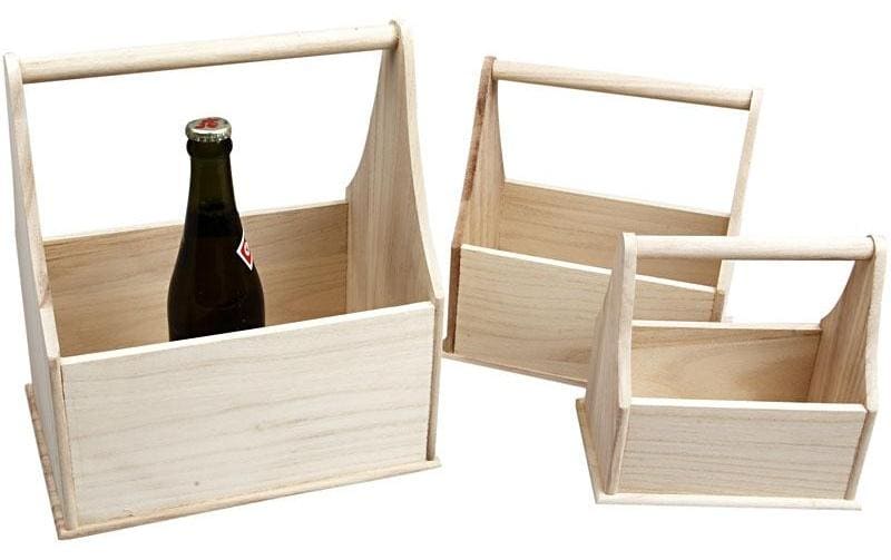 Creativ Company Aufbewahrungsbox – Holz – Natur – 240 × 280 × 175 mm – 3 Stück