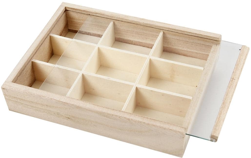 Creativ Company Schubladeneinsatz – Holz – Natur – 130 × 45 × 170 mm
