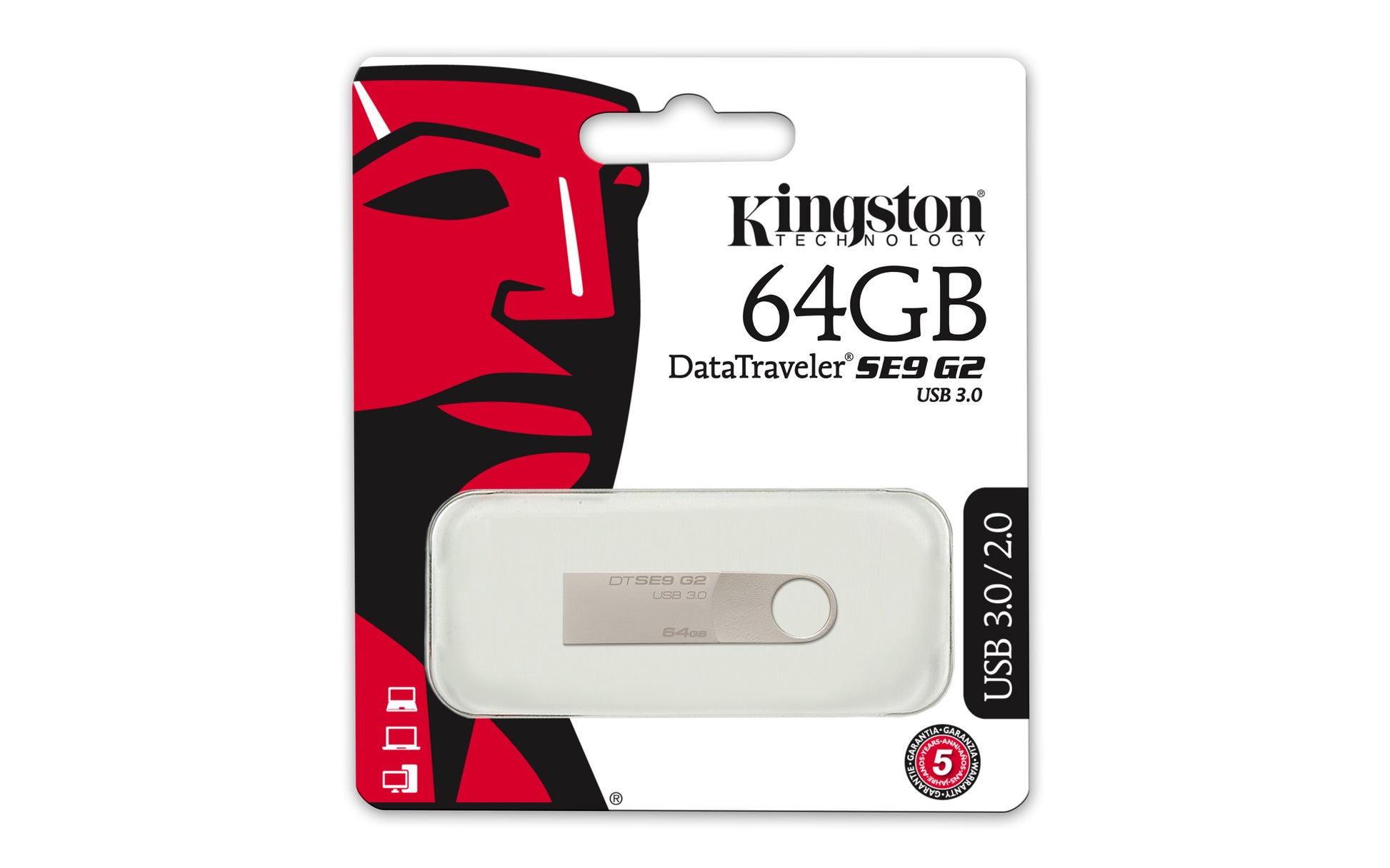 Kingston Technology Kingston DataTraveler SE9 G2 DTSE9G2/6 USB-Stick – 64 GB, USB 3.0, Metallgehäuse