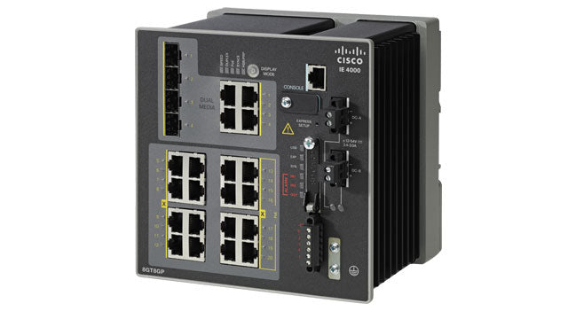 Cisco IE 4000 – L2 Switch – 16× 1G, 4× SFP, 8× PoE+