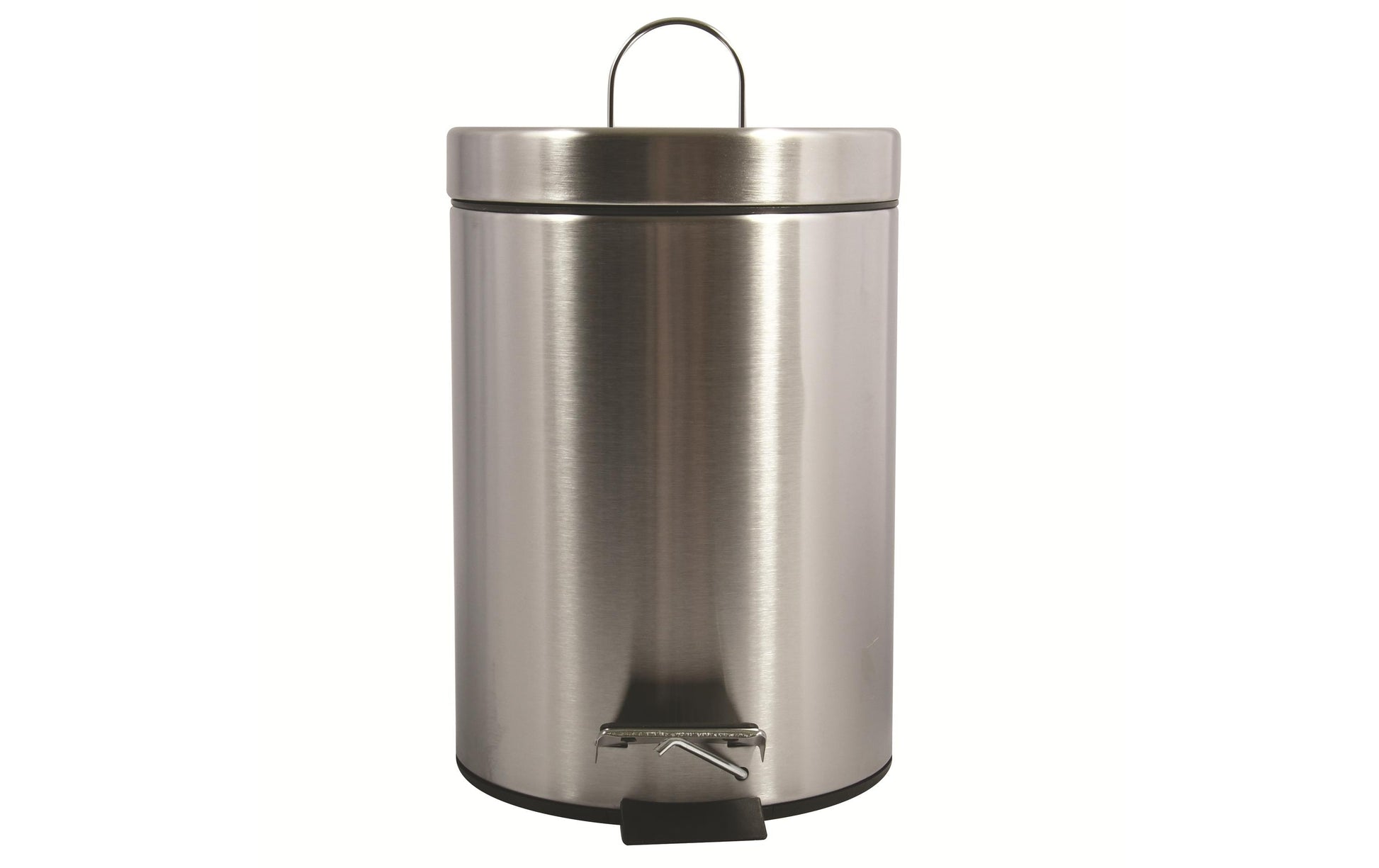 MSV Treteimer – 3 l – Edelstahl, rund – Anti-Rutsch