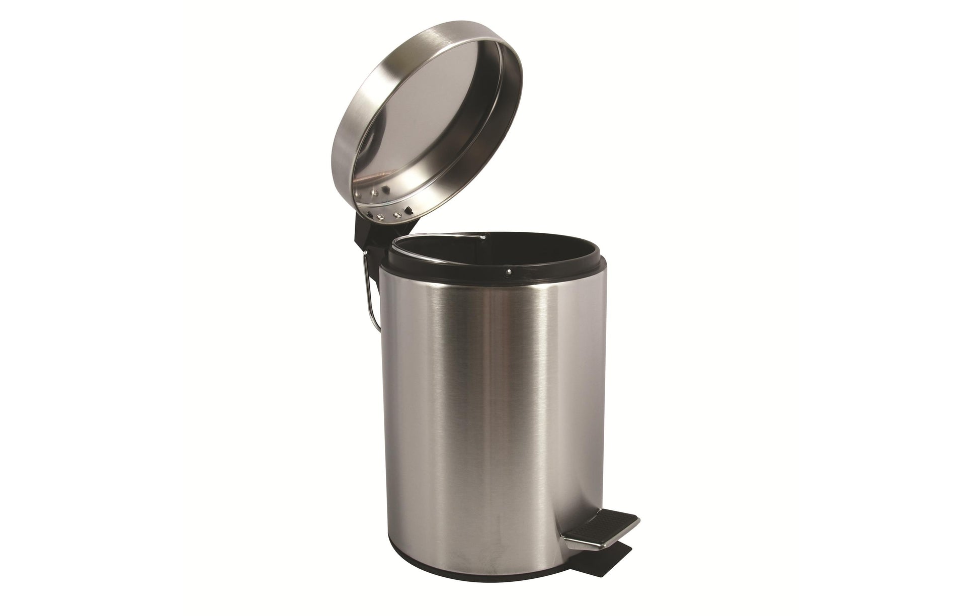 MSV Treteimer – 3 l – Edelstahl, rund – Anti-Rutsch