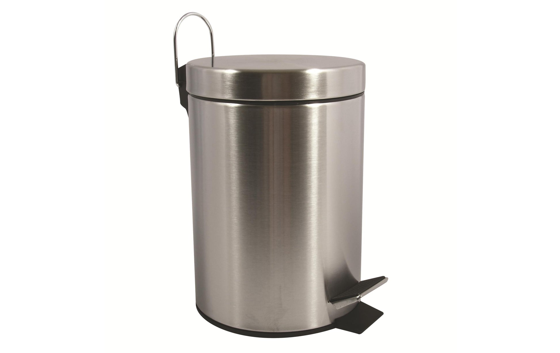 MSV Treteimer – 3 l – Edelstahl, rund – Anti-Rutsch