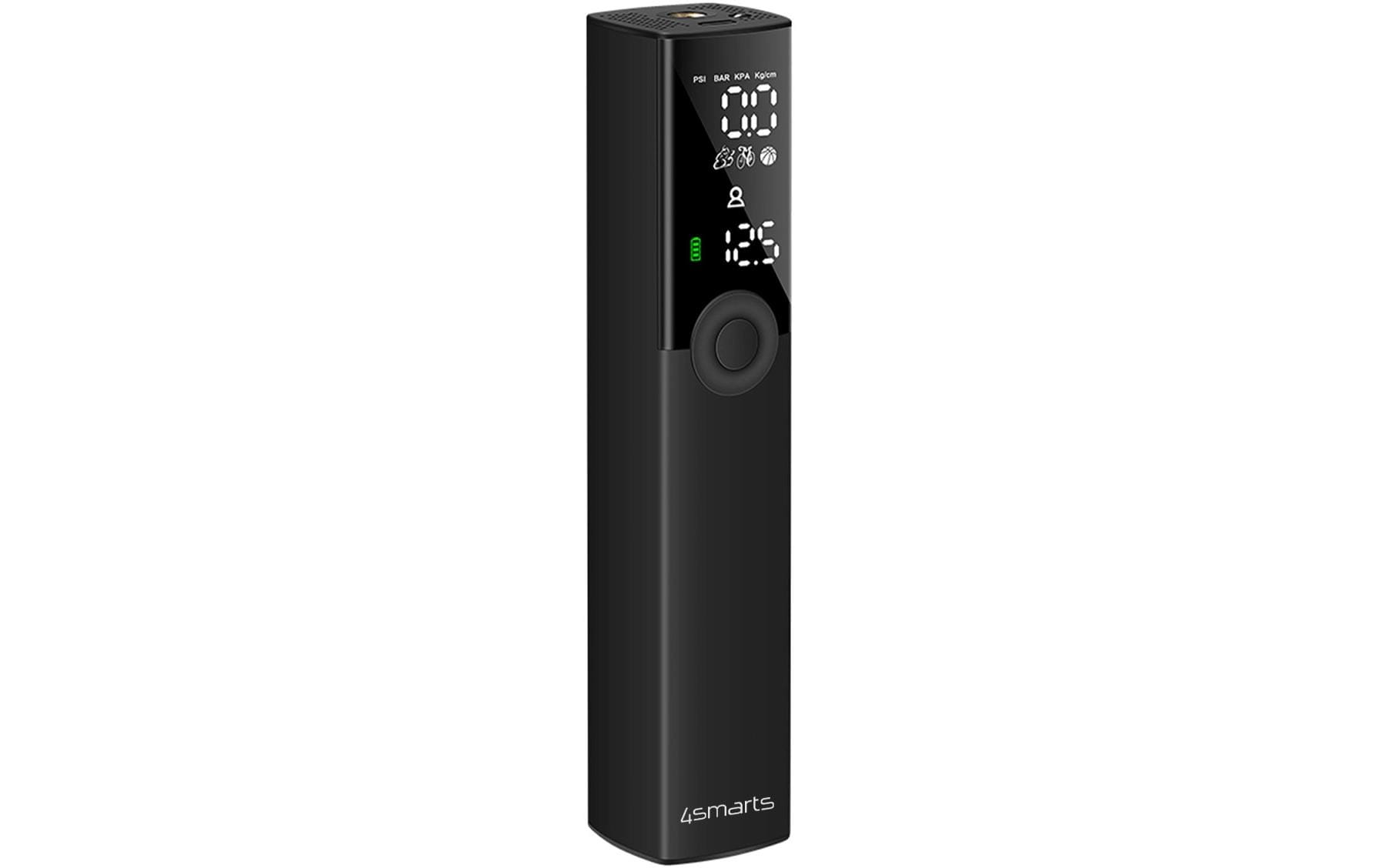4smarts Elektrische Mini-Luftpumpe – 41 g, 19 cm, Schwarz