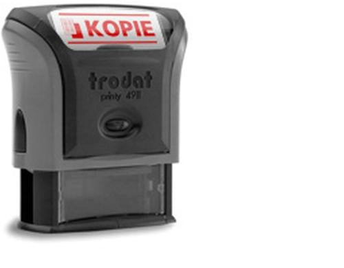 Trodat 4911 – Selbstfärbender Wortstempel, Text Kopie, Deutsch – Abdruck 38 × 14 mm – rot