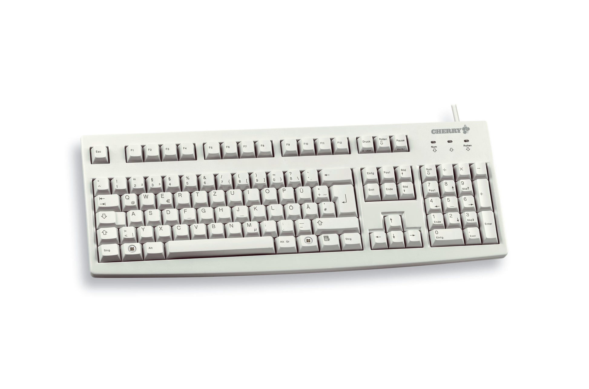 CHERRY G83-6105 – Tastatur – kabelgebunden, USB – QWERTZ (DE) – Grau