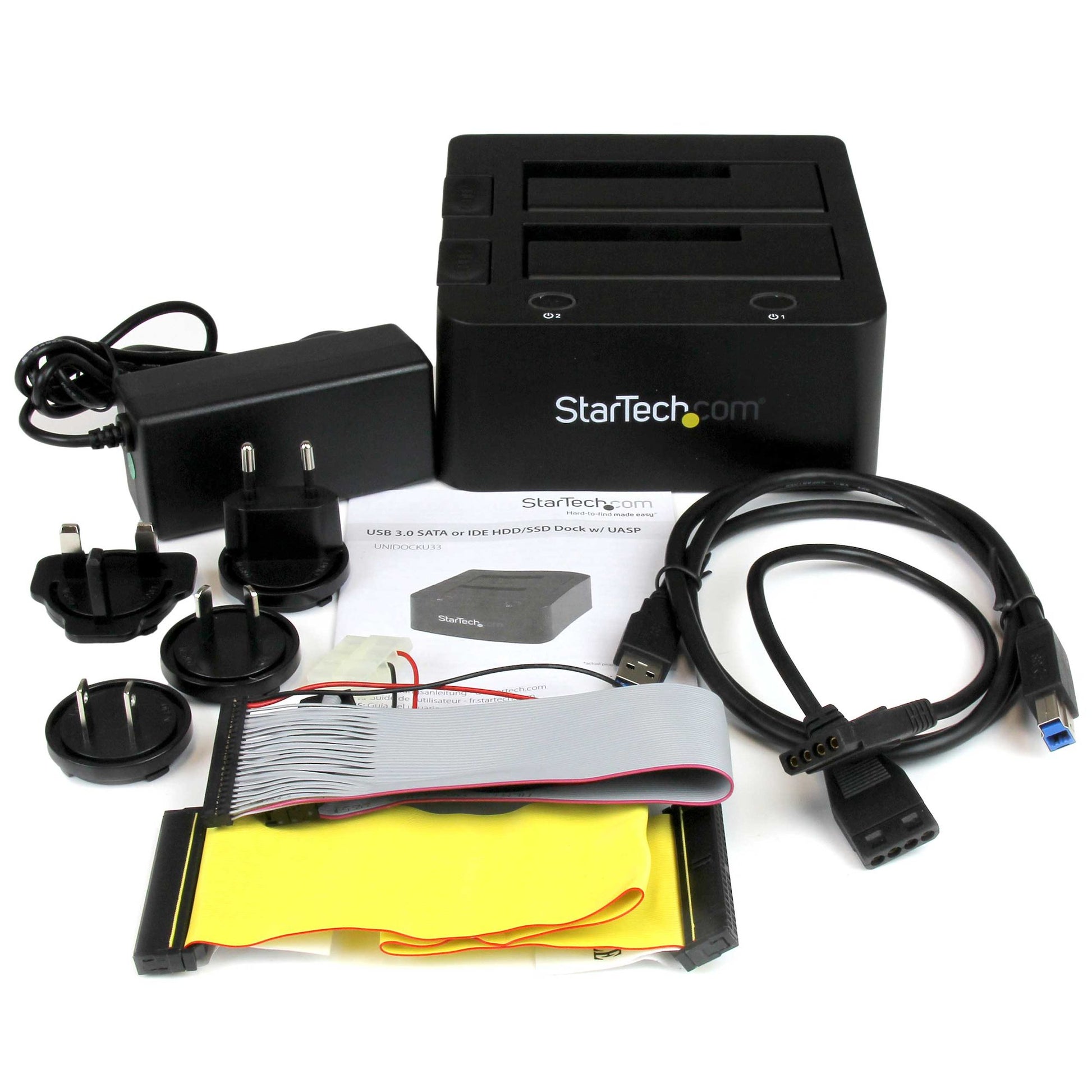 StarTech.com Dockingstation – USB-A, für 2× 2,5"/3,5" HDD/SSD (SATA/IDE, bis 6 TB)