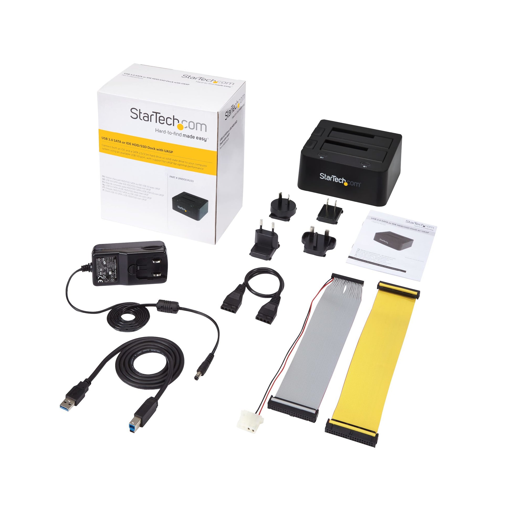 StarTech.com Dockingstation – USB-A, für 2× 2,5"/3,5" HDD/SSD (SATA/IDE, bis 6 TB)