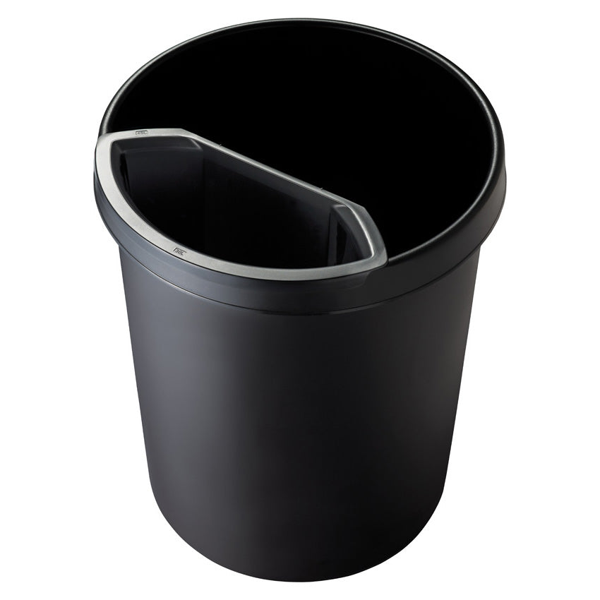 Helit Abfalleinsatz – 6 l – Kunststoff, Schwarz – B × H × T 315 × 295 × 150 mm – für H61061 & H61062