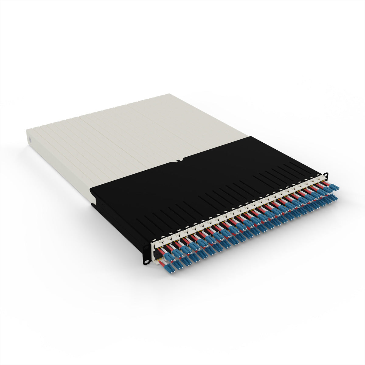 patchbox.one 30RU – Patchpanel LWL – 24× LC‑LC, OS2 Single‑Mode (9/125 µm), 1,8 m, LSZH, 19", 1U